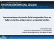 Research paper thumbnail of Aproximaciones al estudio de la inmigración china en Cuba