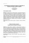 Research paper thumbnail of Los programas nacionales de ayuda a la traducción: la literatura extranjera vertida al español / National translation programs: foreign literature translated into Spanish