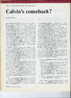 Research paper thumbnail of “Calvin’s Comeback? The Irresistible Reformer,” cover article in The Christian Century, December 1, 2009, 22-25.