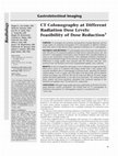 Research paper thumbnail of CT Colonography at Different Radiation Dose Levels: Feasibility of Dose Reduction1