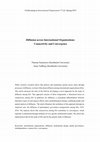 Research paper thumbnail of Diffusion across International Organizations: Connectivity and Convergence