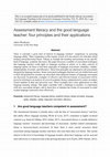 Research paper thumbnail of [2019] Assessment literacy and the good language teacher: four principles and their applications