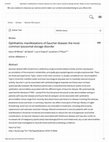 Research paper thumbnail of Ophthalmic manifestations of Gaucher disease: the most common lysosomal storage disorder Author affiliations