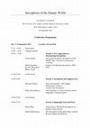 Research paper thumbnail of Inscriptions of the Islamic World. Cairo, September 2019: Conference Programme