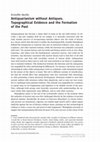 Research paper thumbnail of Antiquarianism without Antiques. Topographical Evidence and the Formation of the Past