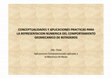 Research paper thumbnail of CONCEPTUALIDADES Y APLICACIONES PRACTICAS PARA LA REPRESENTACION NUMERICA DEL COMPORTAMIENTO GEOMECANICO DE BOTADEROS