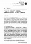 Research paper thumbnail of 'ONE IN CHRIST': FEDSEM SPIRITUALITIES OF SOLIDARITY