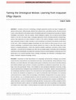 Research paper thumbnail of Taming the Ontological Wolves: Learning from Iroquoian Effigy Objects (American Anthropologist 2019)