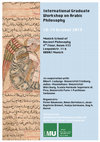 Research paper thumbnail of International Graduate Workshop on Arabic Philosophy, 18-19 October 2019, Munich