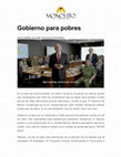 Research paper thumbnail of Gobierno para pobres