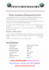 Research paper thumbnail of CEGON TECHNOLOGIES CEGON TECHNOLOGIES ( We Rise By Lifting Others) Online Attendance Management System