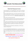 Research paper thumbnail of Online Hotel Management Sysetem