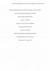 Research paper thumbnail of Education Management System in India: The Challenges of Good Governance 1 Education Management System in India: The Challenges of Good Governance Nurul Ain Farhana binti Mohd Rizduan (G1720822) Research Project Paper (PSCI 7991