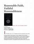 Research paper thumbnail of Reasonable Faith, Faithful Reasonableness