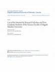 Research paper thumbnail of Use of the Internet by Research Scholars and Post-Graduate Students of the Science Faculty of Aligarh Muslim University