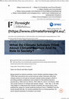 Research paper thumbnail of What do climate scholars think about climate science and its role in society? A survey at CMCC