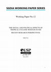 Research paper thumbnail of THE SOCIAL AND POLITICAL EFFECTS OF TROPICAL CYCLONE WINSTON IN FIJI RECENT RESEARCH PERSPECTIVES