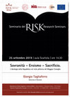 Research paper thumbnail of Giorgio Tagliaferro, Sovranità - Eroismo - Sacrificio. L'ideologia della Repubblica nel ciclo pittorico del Maggior Consiglio, Seminario del RISK - Research Seminars, Dipartimento di Studi Linguistici e Letterari (DiSLL), Padova, 25 settembre 2019 ore 14.30