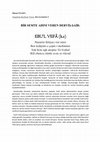 Research paper thumbnail of BİR SEMTE ADINI VEREN DERVİŞ-ŞAİR: EBU'L-VEFA