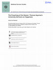 Research paper thumbnail of The Preaching of the Master: Thomas Aquinas’s University Sermons on Happiness