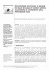 Research paper thumbnail of Decentralized governance or passing the buck: the case of resident welfare associations at resettlement sites, Ahmedabad, India