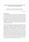 Research paper thumbnail of Opinion on the Constitutional Limits of the “Money Message” Procedure under Article 17.2 of the Constitution of Ireland