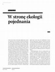 Research paper thumbnail of Tomas Matauko - W stronę ekologii pojednania