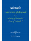 Research paper thumbnail of Aristotle Generation of Animals & History of Animals I, Parts of Animals I Translated With Introduction and Notes By