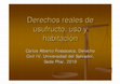 Research paper thumbnail of Derechos reales de Derechos reales de usufructo, uso y usufructo, uso y habitaci habitaci ó ó n n