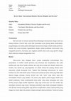 Research paper thumbnail of Review Buku “International Relation Theories Dicipline and Diversity”