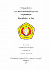 Research paper thumbnail of Critical Review Buku "Demokrasi dan Para Pengkritiknya" Karya Robert A. Dahl