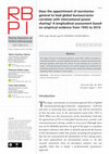 Research paper thumbnail of Does the appointment of secretaries- general to lead global bureaucracies correlate with international power sharing? A longitudinal assessment based on empirical evidence from 1945 to 2016