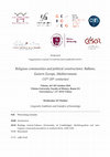 Research paper thumbnail of Conference Program: "Religious communities and political constructions", Vilnius, 16th-18th October 2019