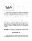 Research paper thumbnail of BECAP 21 Call for papers