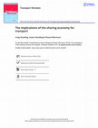 Research paper thumbnail of Transport Reviews The implications of the sharing economy for transport