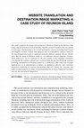 Research paper thumbnail of Website translation and destination image marketing: a Case study of reunion island