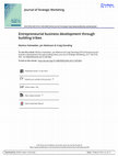 Research paper thumbnail of Entrepreneurial business development through building tribes