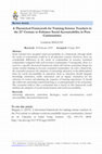 Research paper thumbnail of A Theoretical Framework for Training Science Teachers in the 21 st Century to Enhance Social Accountability in Poor Communities