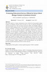 Research paper thumbnail of Evaluating Educational Services Offered for Syrian Gifted Refugee Students in Jordanian Schools