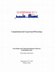 Research paper thumbnail of Computational and Corpus-based Phraseology. Proceedings of the Third International Conference, Europhras 2019 (short papers and posters)