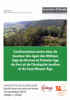 Research paper thumbnail of Confrontation entre sites de hauteur des âges des Métaux (âge du Bronze et Premier âge du Fer) et de l'Antiquité tardive et du haut Moyen Âge