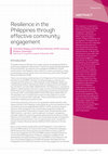 Research paper thumbnail of Resilience in the Philippines through effective community engagement