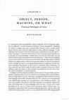 Research paper thumbnail of Object, Person, Machine, or What: Practical Ontologies of Voice