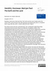 Research paper thumbnail of Review of Hendrik J. Koorevaar / Mart-Jan Paul: The Earth and the Land. Studies about the Value of the Land of Israel in the Old Testament and Afterwards (Edis 11), Frankfurt 2018, https://rezensionen.afet.de/?p=883