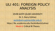 Research paper thumbnail of UlI401 Foreign Policy Analysis - week 6 - Critical IR Theory (İKÇÜ Fall 2019)