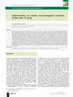 Research paper thumbnail of Determination of Listeria monocytogenes numbers at less than 10 cfu/g