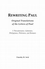 Research paper thumbnail of Rewriting Paul (Chapters 1-3; book available on Amazon)