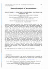 Research paper thumbnail of Spectral analysis of jet turbulence