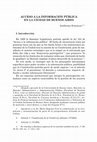 Research paper thumbnail of Acceso a la información pública en la Ciudad Autónoma de Buenos Aires