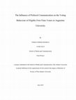 Research paper thumbnail of The influence of political communication on the voting behaviour of eligible first-time voters